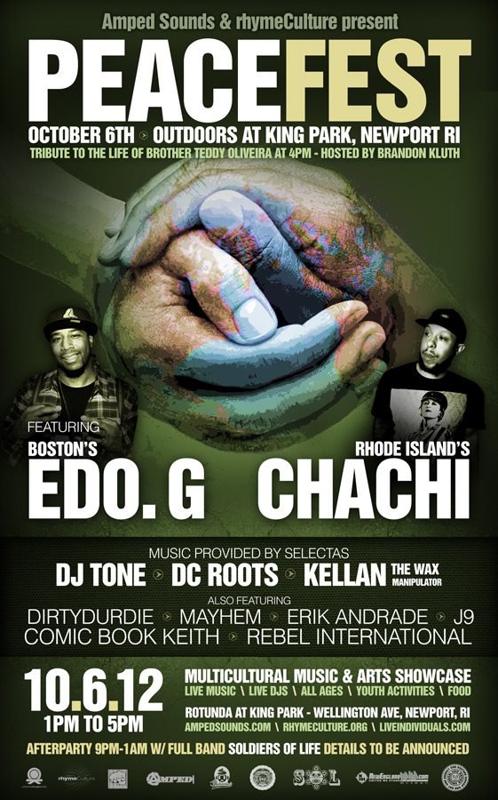 PEACEFEST w/ Edo.G and Chachi – 11″ x 17″ Event Flyer