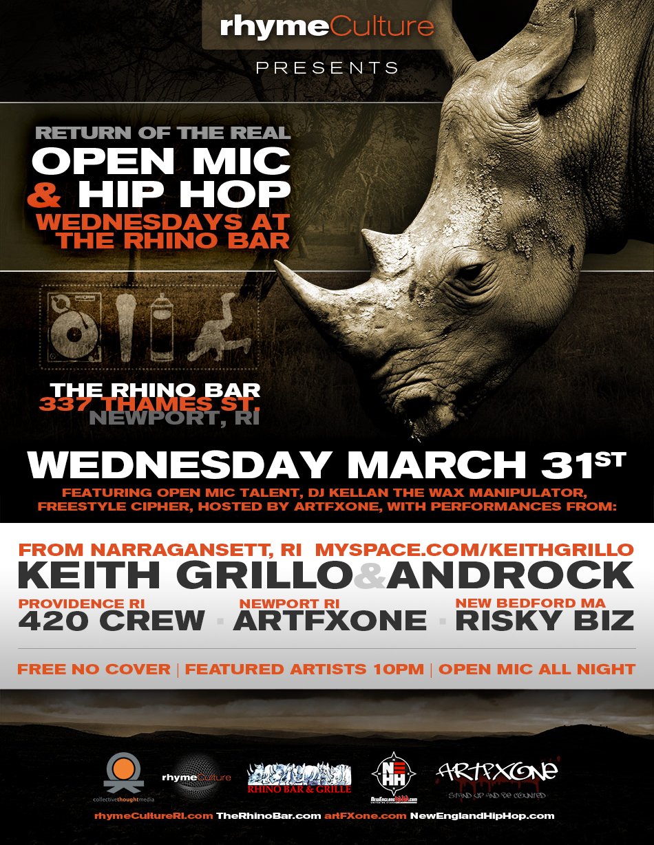8.5″ x 11″ Event Flyer – Rhino Bar