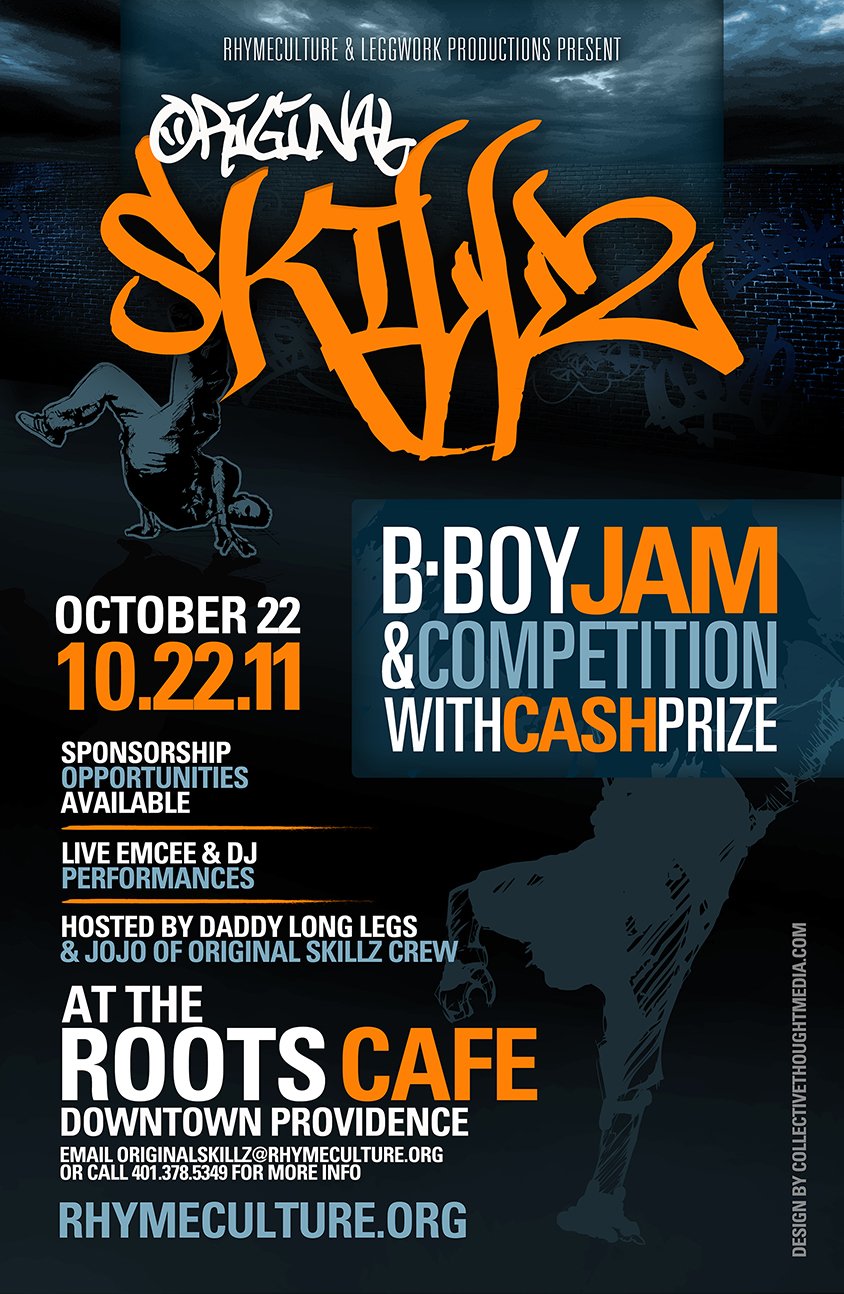 Original Skillz – 4″ x 4″ Flyer – Back