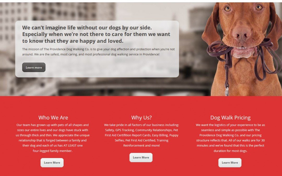 Providence Dog Walking Co. Website