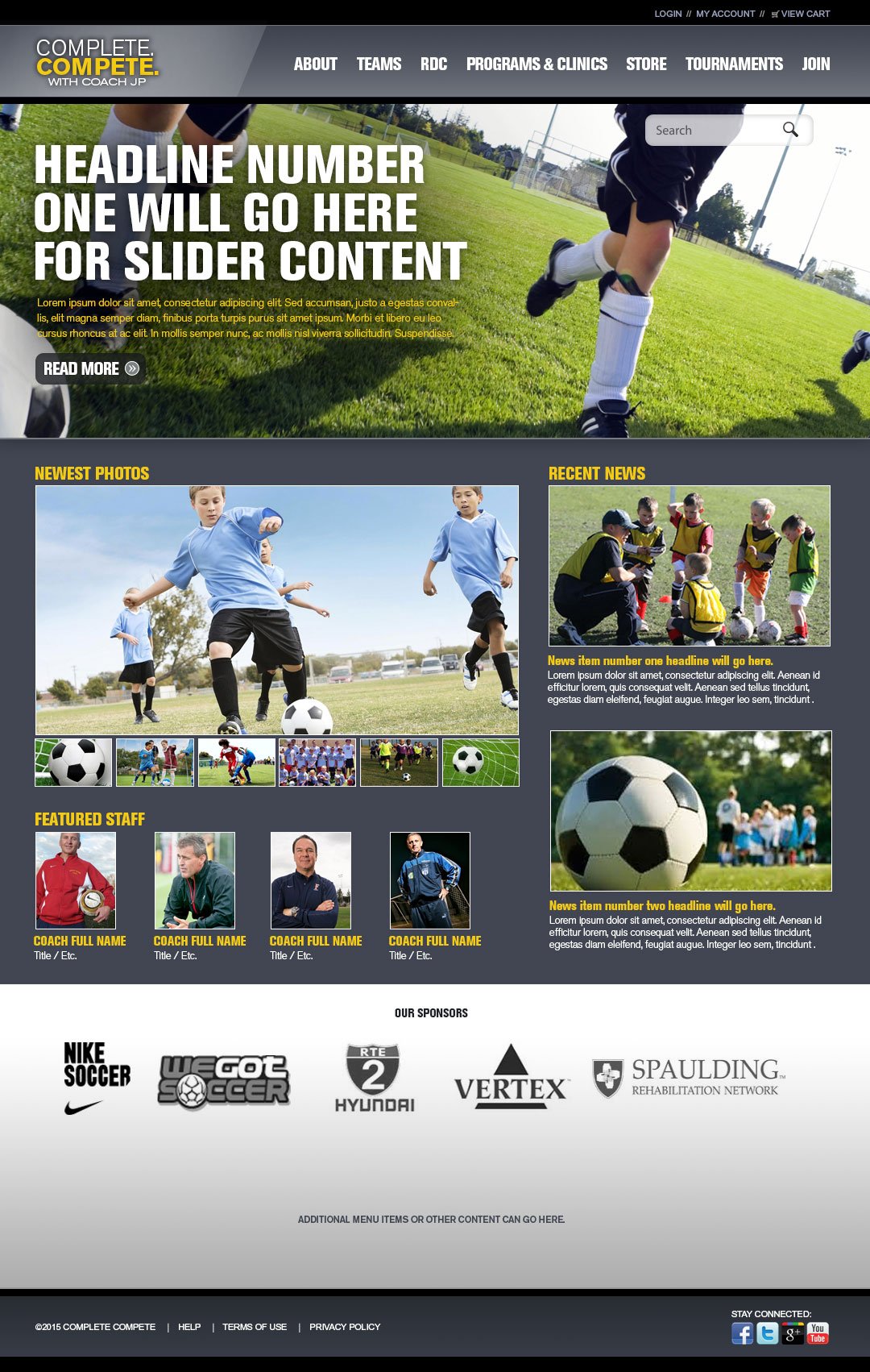 WordPress Sports Club Theme